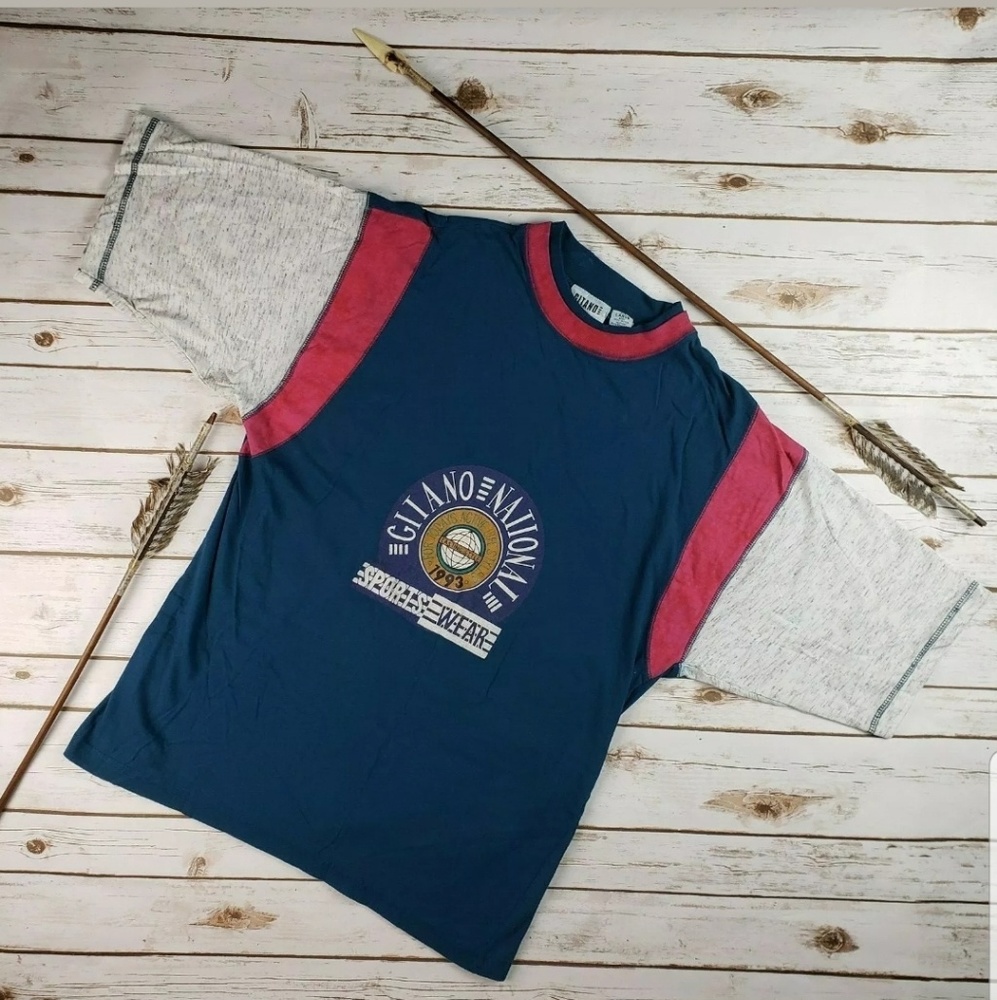 Vintage Gitano Sportswear T Shirt Mens L Retro